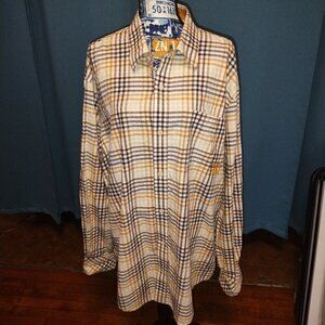 Men's Timberland long sleeve button down dress shirt with a pocket.